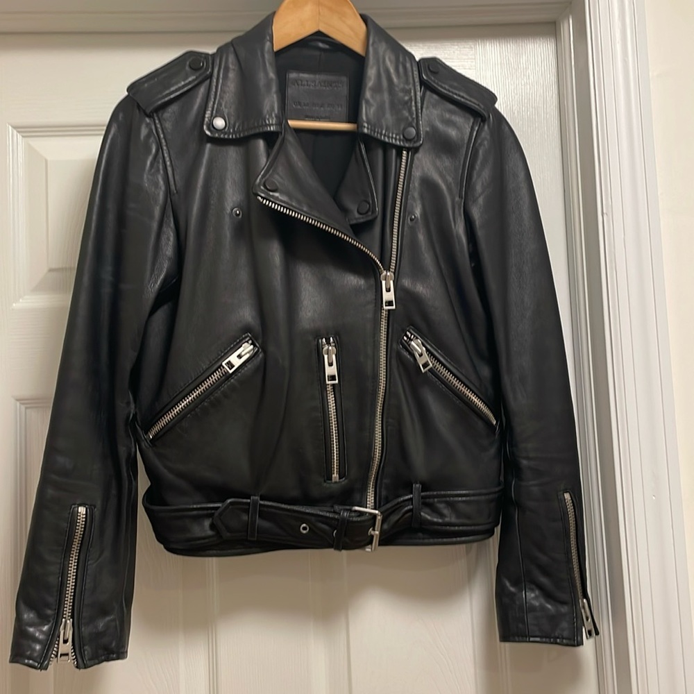 All saints black leather Jacket